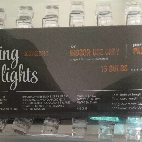 NEW! LED String Light w/16 Clothespins-Hanging Pics/Photos/Art for Dorm,… - Picture 5 of 6